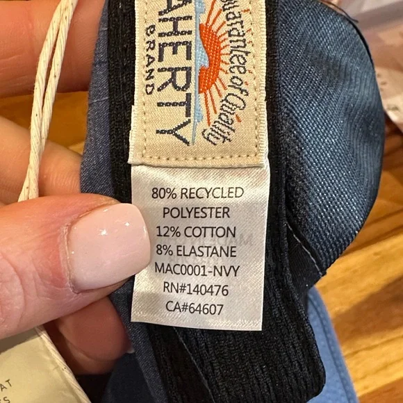 Faherty Faded Navy Cap with Yellow Patch - Picture 4 of 6